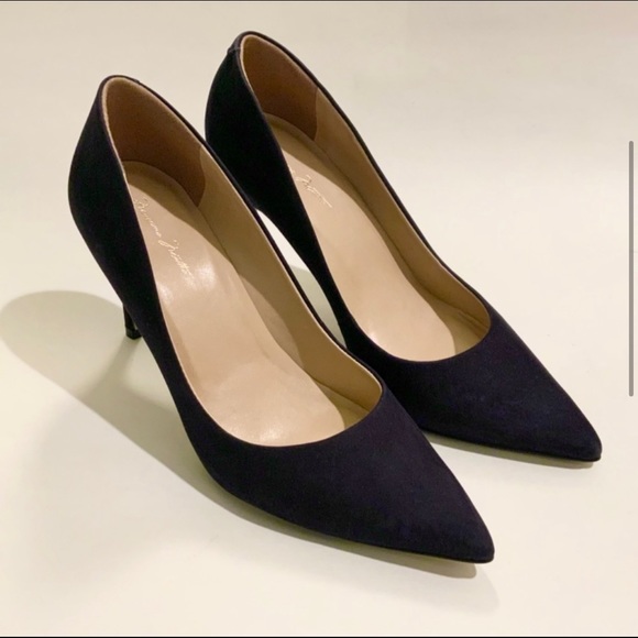NEW MASSIMO MATTEO 90 MM POINTY TOE PUMP STILETTO HEEL NAVY BLUE SUEDE 7.5 - Picture 3 of 6